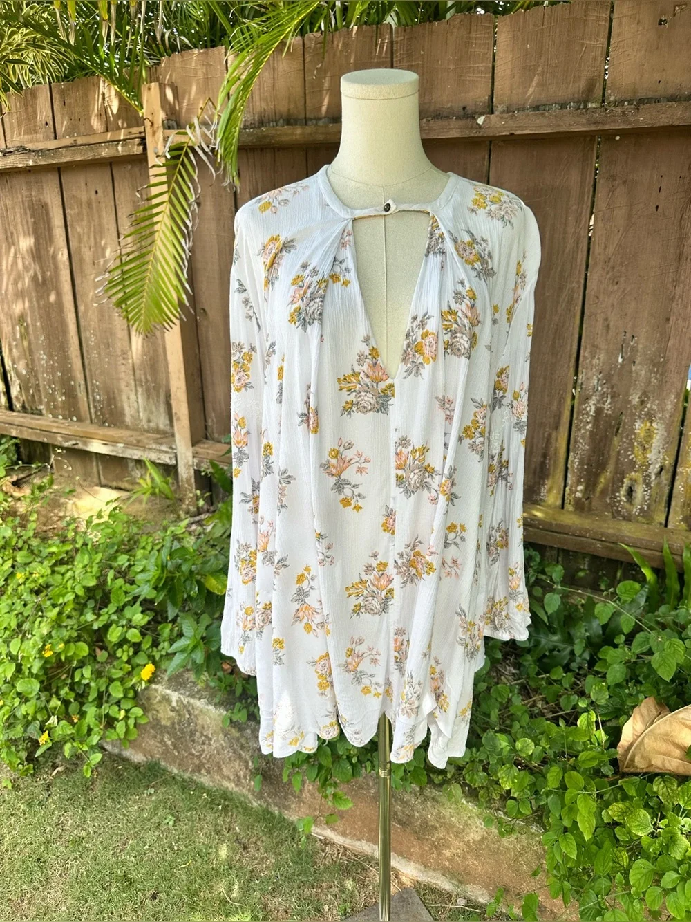 Free People Tree Swing Floral Tunic Dress Size L - Picture 1 of 9